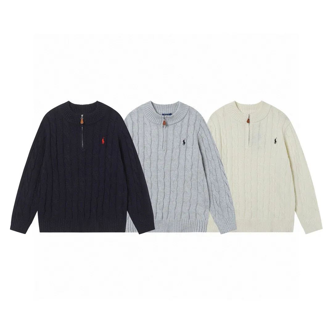 P194 Style number: 603 -Ralph Lauren 24ssRL half-zip long-sleeved sweater with classic war horse logo embroidery on the chest, pullover jacket -The item is made of dyed and spun yarn, purchased from the original version. A full set of customized accessories. Details determine success. A major autumn and winter new style. The item weighs more than 800 grams. It is soft and delicate and does not tie the body. The upper body effect is very nice and has a loose fit. -Color: black, white, gray -Size: S/M/L/XL/2XL